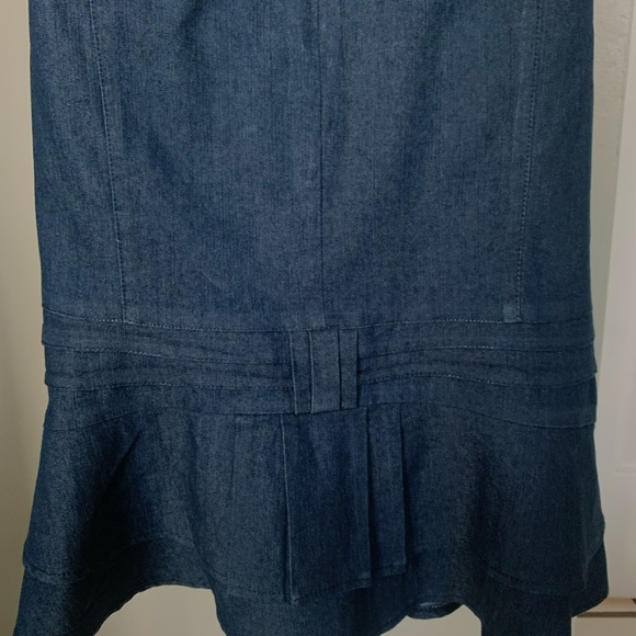 Nordstrom New Directions Blue Denim Ruffle Cabincore Skirt Women’s M 8-10 New - Picture 4 of 7